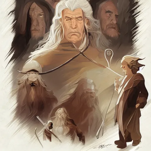 Image similar to face icon stylized minimalist the lord of the rings : the fellowship of the ring 2 0 0 1, loftis, cory behance hd by jesper ejsing, by rhads, makoto shinkai and lois van baarle, ilya kuvshinov, rossdraws global illumination