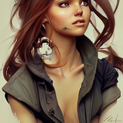 Image similar to ultra realistic illustration, kim possible, intricate, elegant, highly detailed, digital painting, artstation, concept art, smooth, sharp focus, illustration, art by artgerm and greg rutkowski and alphonse mucha