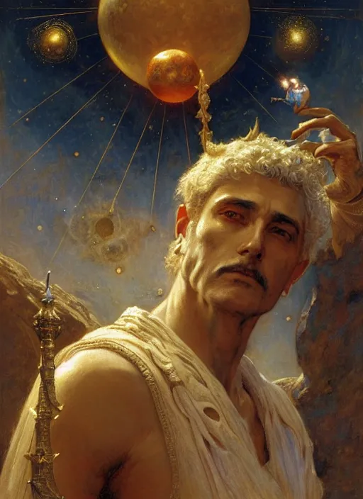 Prompt: the sixth sphere jupiter : the just rulers from dante's divine comedy. highly detailed painting by gaston bussiere, craig mullins, j. c. leyendecker 8 k