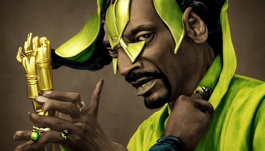 Prompt: Snoop Dogg is Loki, hyperdetailed, artstation, cgsociety, 8k