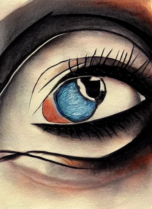 Prompt: portrait of a stunningly beautiful eye, art by whole database