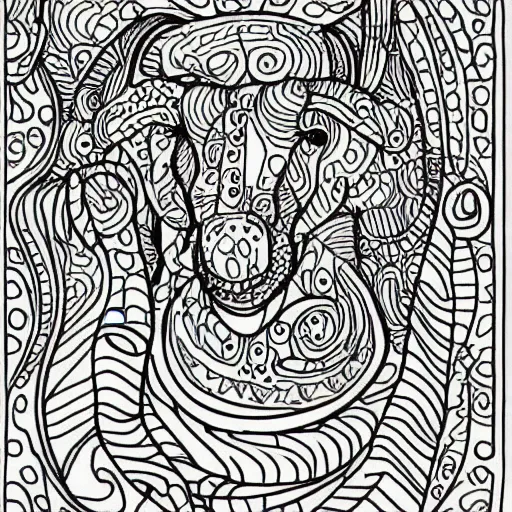 Image similar to picture of an animal from a children's coloring book