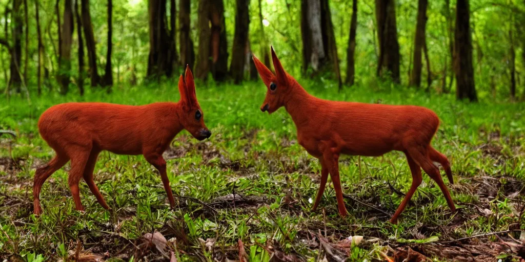 Prompt: real amateur shot of a living chupacabras, forest background