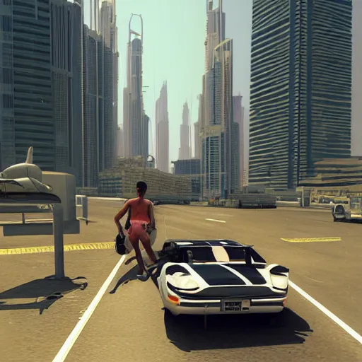 Image similar to gta : dubai, by wlop