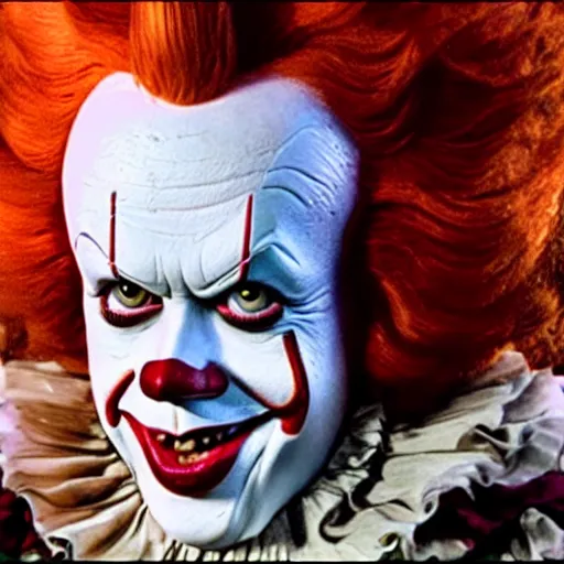 Image similar to Pennywise as Willy Wonka 4K quality super realistic