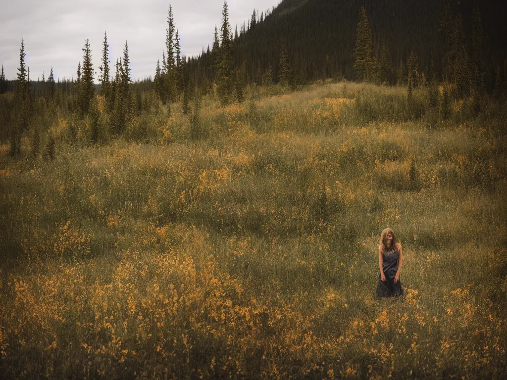 Image similar to Alberta Canada , award winning photography, nature, HDR, natural lighting , Cinematic shot , far shot, shot on Canon EOS R5, f/2.5,