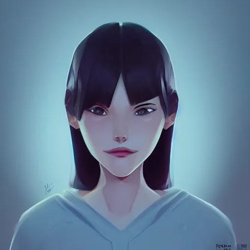 Image similar to face icon stylized minimalist megan man x, loftis, cory behance hd by jesper ejsing, by rhads, makoto shinkai and lois van baarle, ilya kuvshinov, rossdraws global illumination