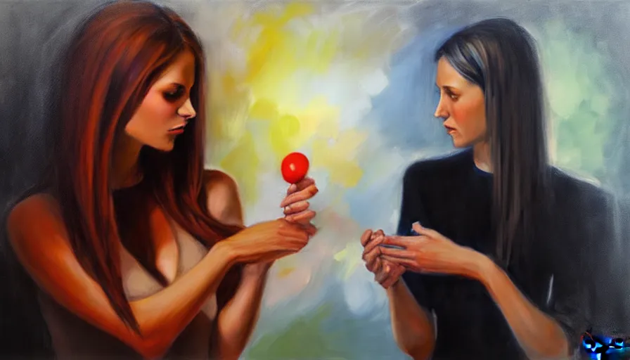 Image similar to the two complementary forces that make up all aspects and phenomena of life, by Emilia Wilk