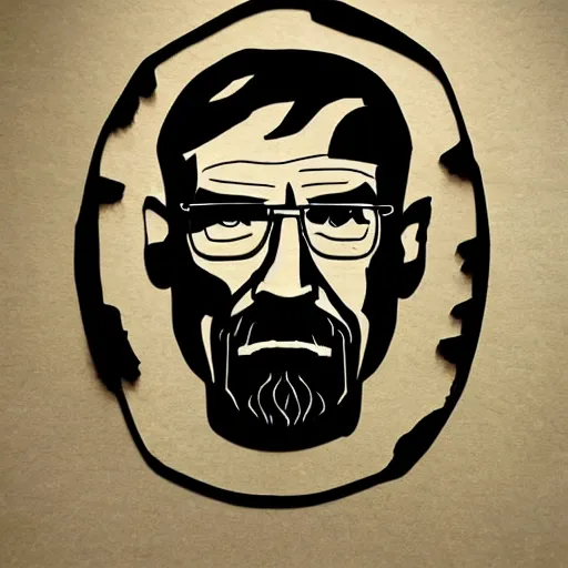 Image similar to portrait of walter white in don't starve, cupboard cutout art, 4 k, highly detailed, epic lighting