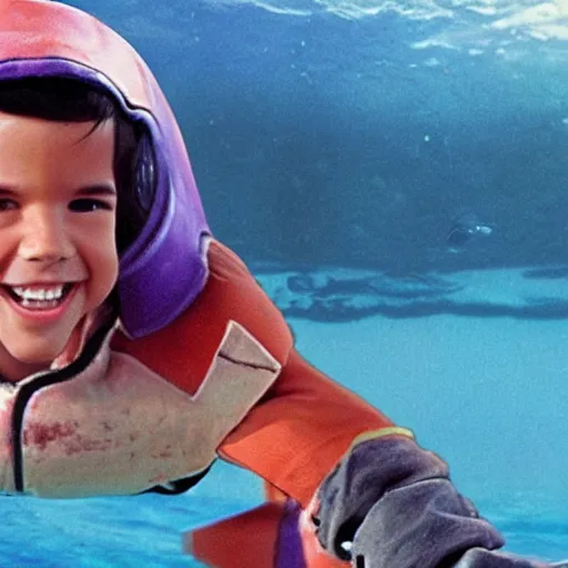 Prompt: a still of sharkboy a 1 9 7 7 photo, realistic, photorealistic, detailed,