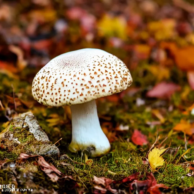 Prompt: amanita bisporigera mushroom, autumn, nature photography, canon, sony, nikon, olympus, 4 k, hd