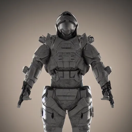 Image similar to a soldier wearing a full set of solid light armor, futuristic, 3 d render, octane, ray tracing, ultra high detail, photorealistic