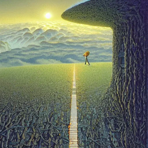 Prompt: art by rob gonsalves, greg rutkowski, tim white, alex grey