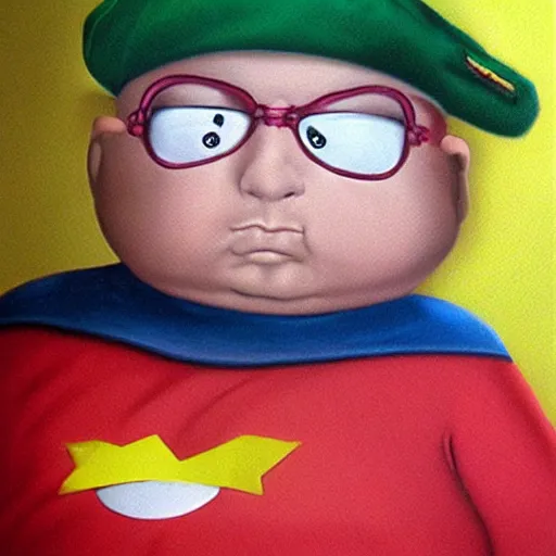 Prompt: Hyperrealistic Eric Cartman