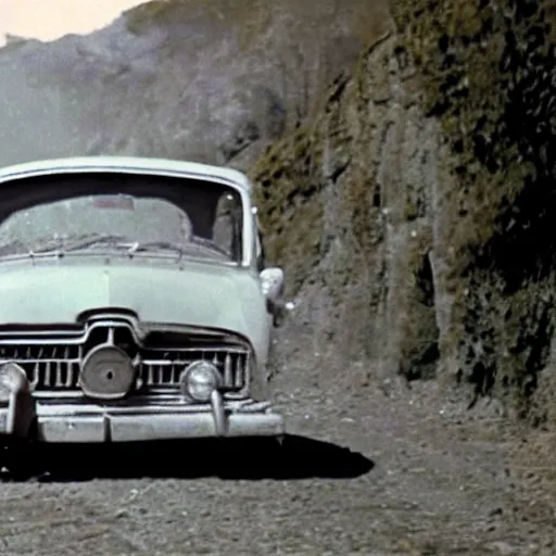 Image similar to a still of the maiden a car.