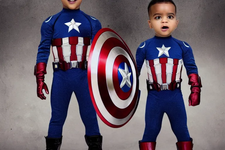 Image similar to photo of vinicius jr wearing captain america's outfit, photography, filmic, cinematic, glamor shot