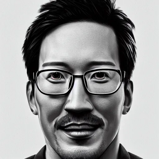 Prompt: portrait of markiplier wearing a skintight suit, an ultrafine hyperdetailed illustration by tooth wu and wlop and beeple and greg rutkowski, trending on artstation, highly detailed, 4 k, 8 k