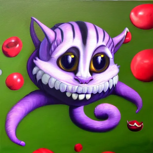 Prompt: Cheshire Cat oil painting trending on artstation, cafesale,