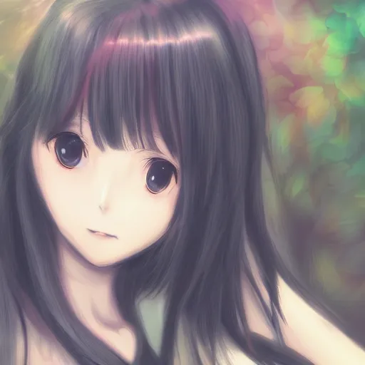 Image similar to anime portrait of a beautiful girl, pixiv, instagram filters