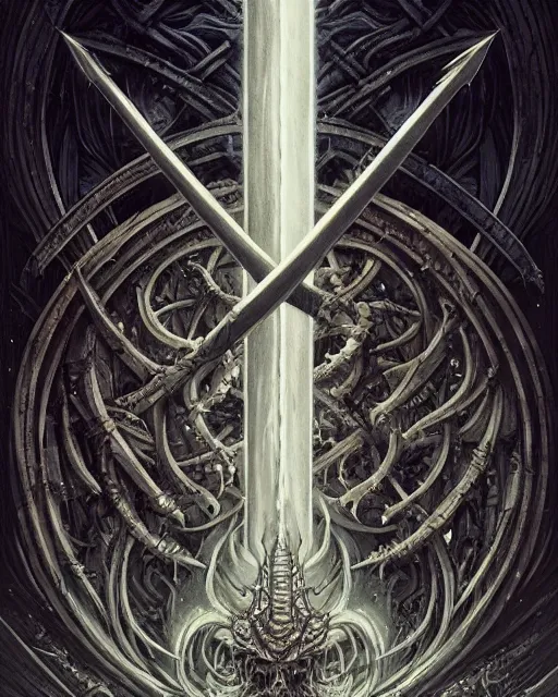 Image similar to The last enemy that shall be destroyed is death, full body image, artwork by artgerm, Luminism, Behance HD, medievil spear, broad sword, D&D, extraordinary phenomenon, fantasy, intricately detailed, elegant, digital painting, smooth, sharp focus, art by Greg Rutkowski, art by Ruth Asawa, art by Tim Burton, art by Ted Nasmith, art by H.R. Giger