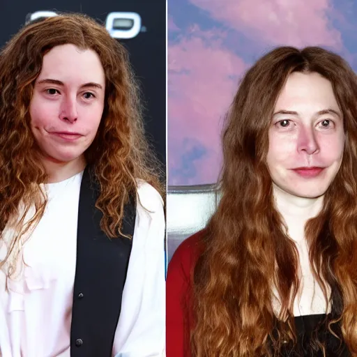 Image similar to hermione granger and young elon musk caught on photo 4k