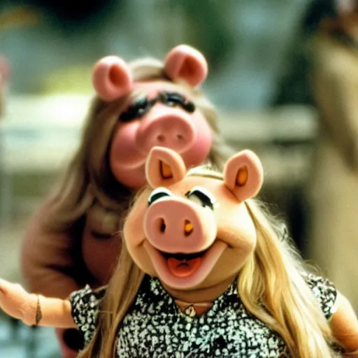Image similar to Miss Piggy in Wild at Heart, movie stills photography,