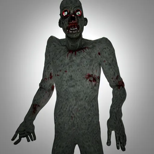 Prompt: nazi zombie, 3 d render, black background