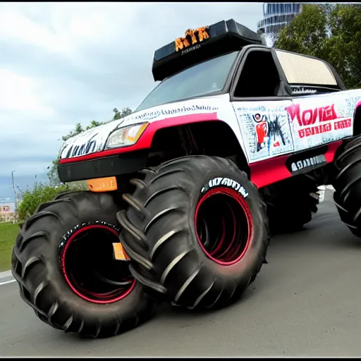Prompt: monster truck taxi
