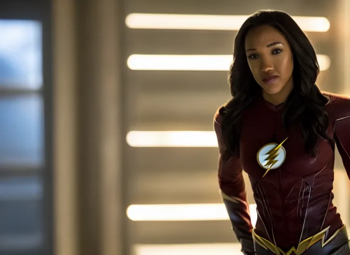 Image similar to film still of candice patton as the flash in the new flash movie, 4 k