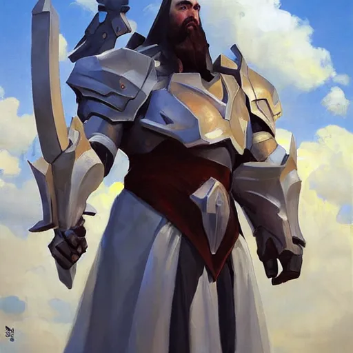 Prompt: greg manchess portrait painting of partially armored saruman as overwatch character, medium shot, asymmetrical, profile picture, organic painting, sunny day, matte painting, bold shapes, hard edges, street art, trending on artstation, by huang guangjian and gil elvgren and sachin teng