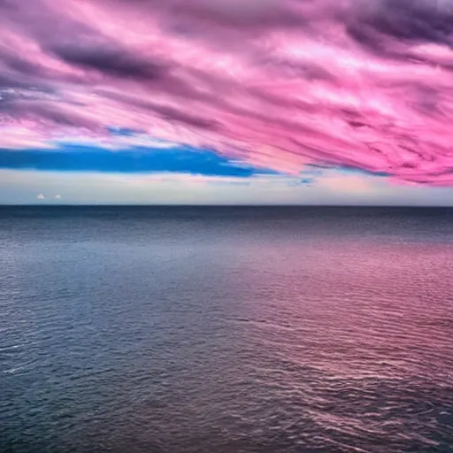 Image similar to pink clouds in the sea