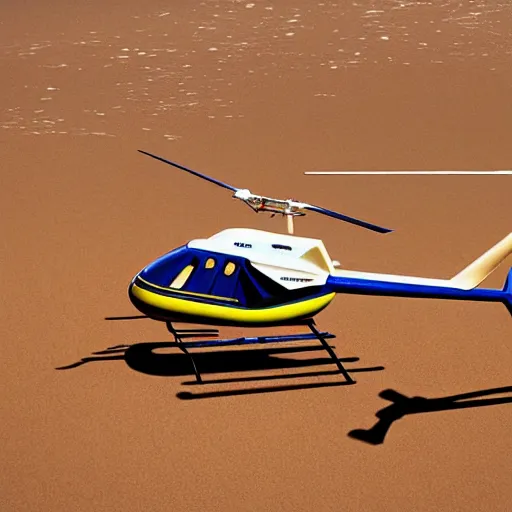 Image similar to helicopter in the shape of a camel, Saudi, realistic photograph