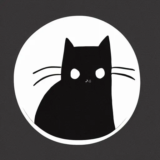 Image similar to minimalist cat doodle black and white