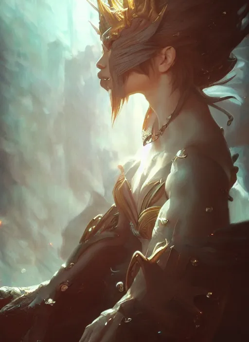 Image similar to a Photorealistic dramatic hyperrealistic render of a beautiful Final Fantasy 10 character Kimahri Ronso by WLOP,Artgerm,Greg Rutkowski,Alphonse Mucha, Beautiful dynamic dramatic dark moody lighting,shadows,cinematic atmosphere,Artstation,concept design art,Octane render,8K