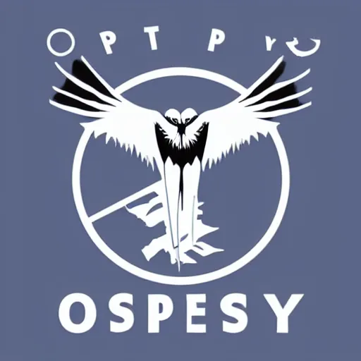 Prompt: a hip and dynamic graphic logo of an osprey