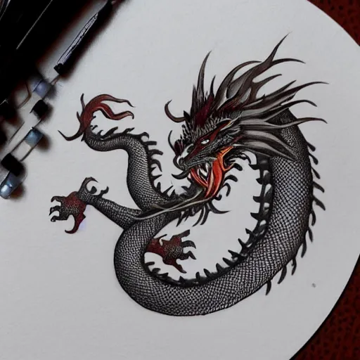 Image similar to asian dragon breathing fire as latte art, award winning, white background, deviantart, beautiful, intricate, highly detailed, digital painting, artstation, concept art, smooth, sharp focus, illustration,