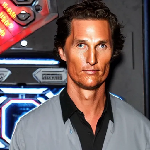 Prompt: Matthew mcconaughey playing laser tag