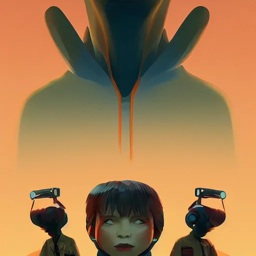 Image similar to face icon stylized minimalist close encounters of the third kind, loftis, cory behance hd by jesper ejsing, by rhads, makoto shinkai and lois van baarle, ilya kuvshinov, rossdraws global illumination