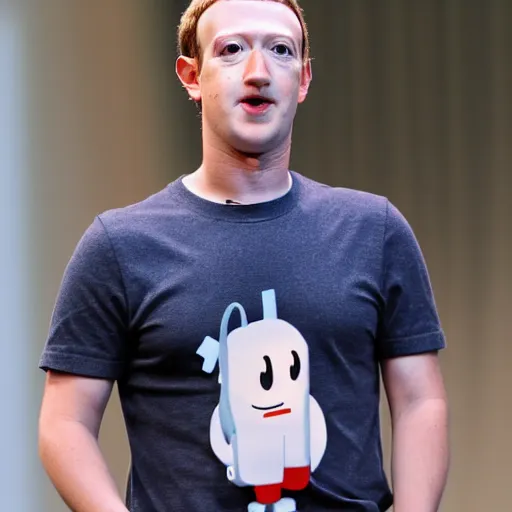 Prompt: mark zuckerberg cosplaying as mark zuckerberg, anime convention
