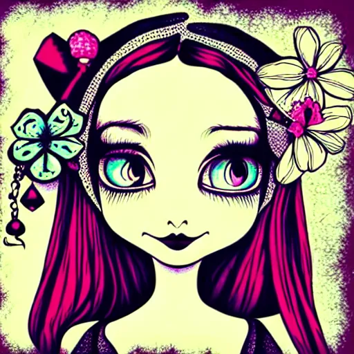 Prompt: alice in wonderland in the style of jasmine becket - griffith