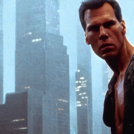 Image similar to Live Action Still of Jerma in Die Hard, real life, hyperrealistic, ultra realistic, realistic, highly detailed, epic, HD quality, 8k resolution, body and headshot, film still