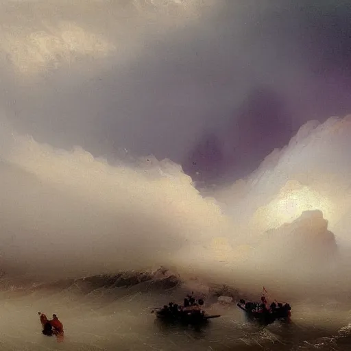 Prompt: heavy rain in south korea by Aivazovsky