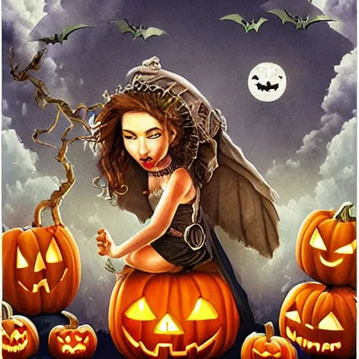 Image similar to Epic Halloween Fantasy Art by John Stephans