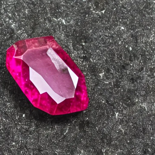 Image similar to a plant with a polished cut ruby gemstone growing from it