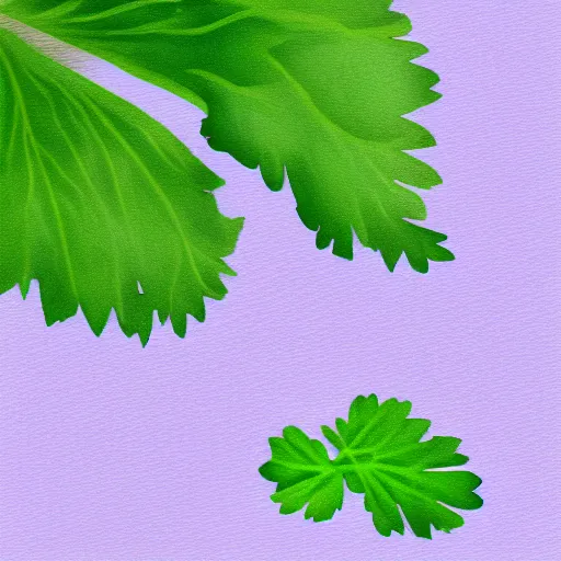 Prompt: a logo of a parsley leaf, digital painting, digital art