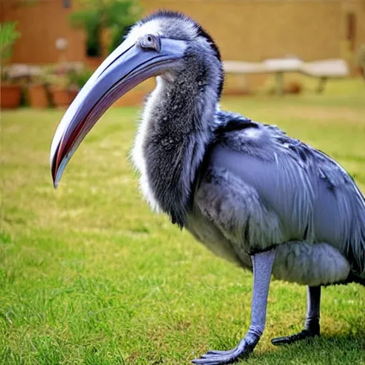 Prompt: shoebill furry