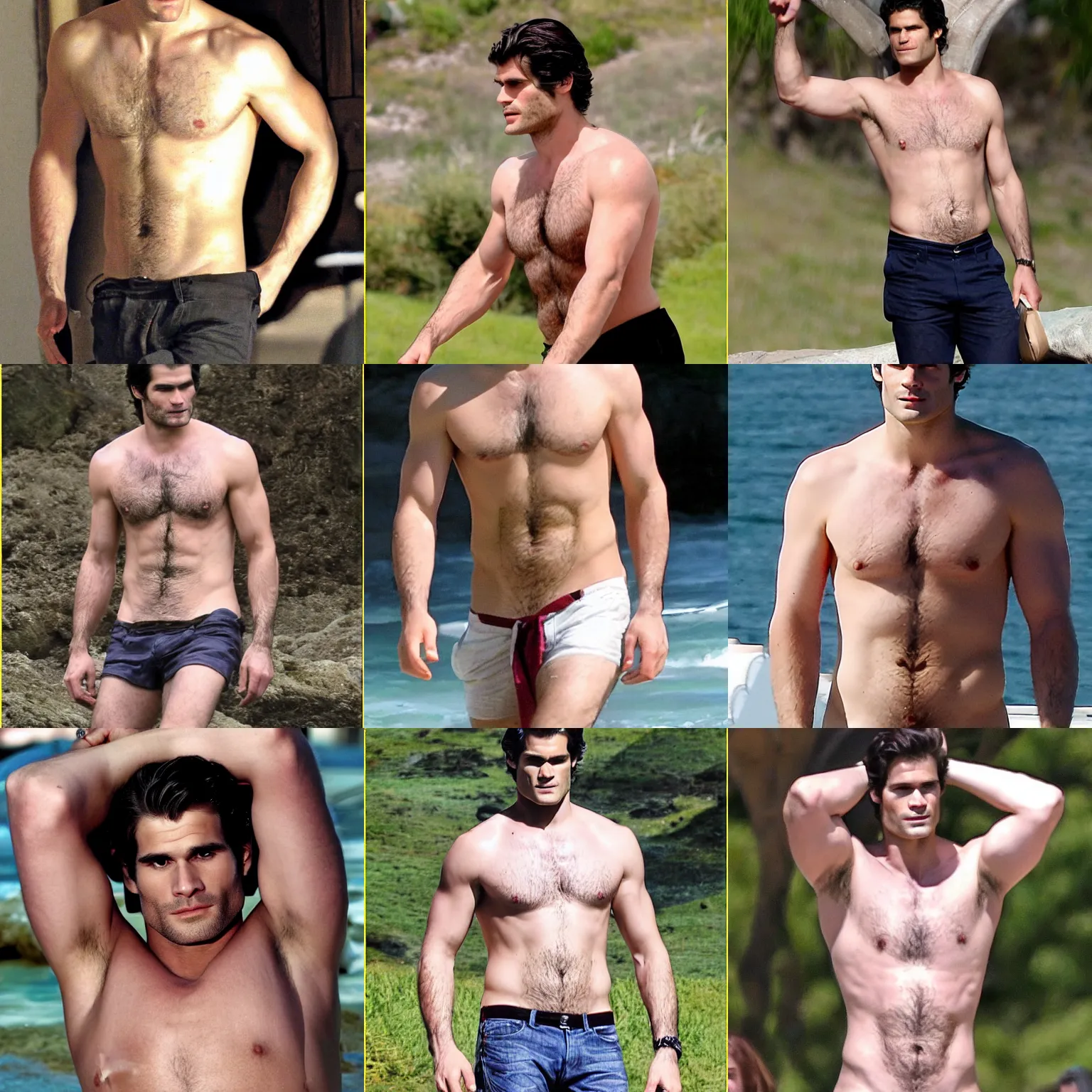 Prompt: Sexy Henry Caville shirtless