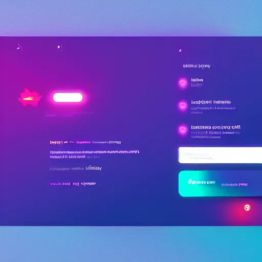 Prompt: a modern ui screenshot dark mode neon colors dark background trending on dribbble