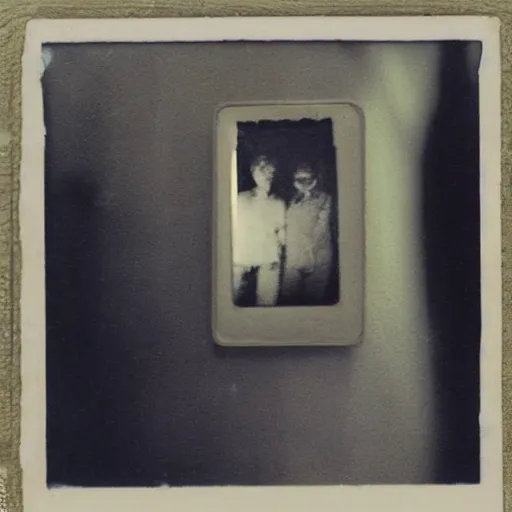 Image similar to infamous polaroid photograph of a horrifying discovery in the drawer of an abandoned house