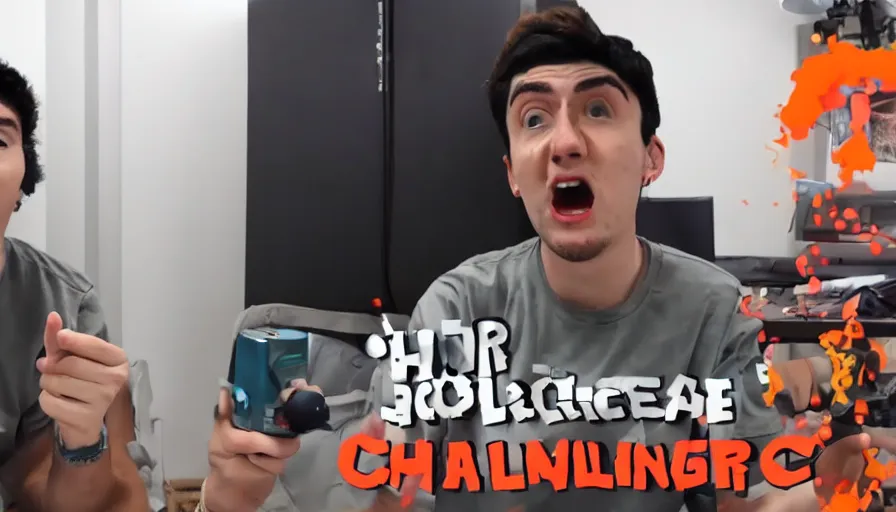 Prompt: youtuber reacts to the nuclear bomb challenge